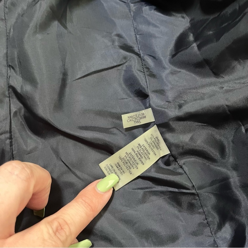 NWT Calvin Klein Women Navy Open Vest Zipper Details Size 14 Workwear Office - Picture 6 of 7